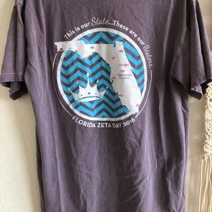 Purple ZTA comfort colors tee